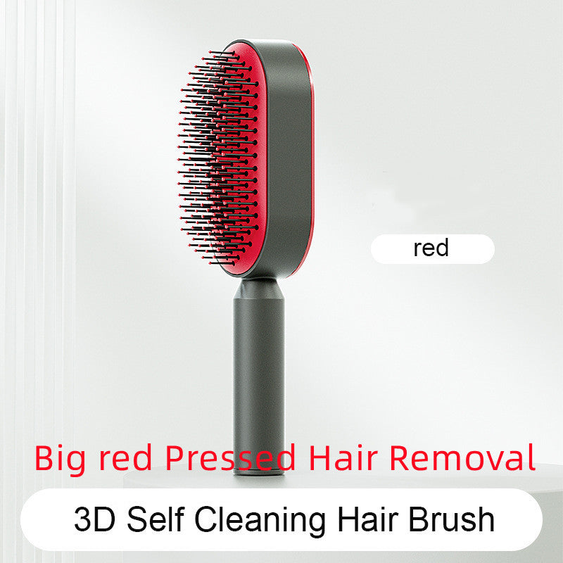 Self Cleaning Hair Brush For Women One-key Cleaning Hair Loss Airbag Massage Scalp Comb Anti-Static Hairbrush - SD & CO.