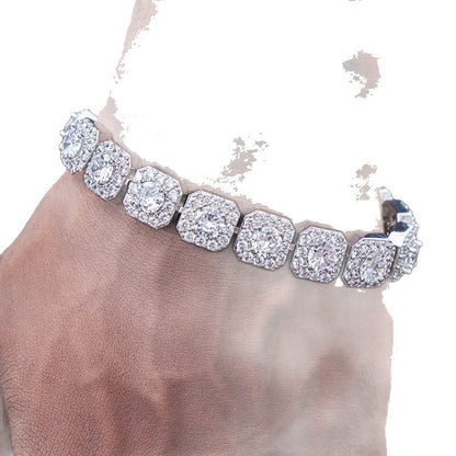 Hip-hop Unisex Versatile High-end Full Diamond Bracelet