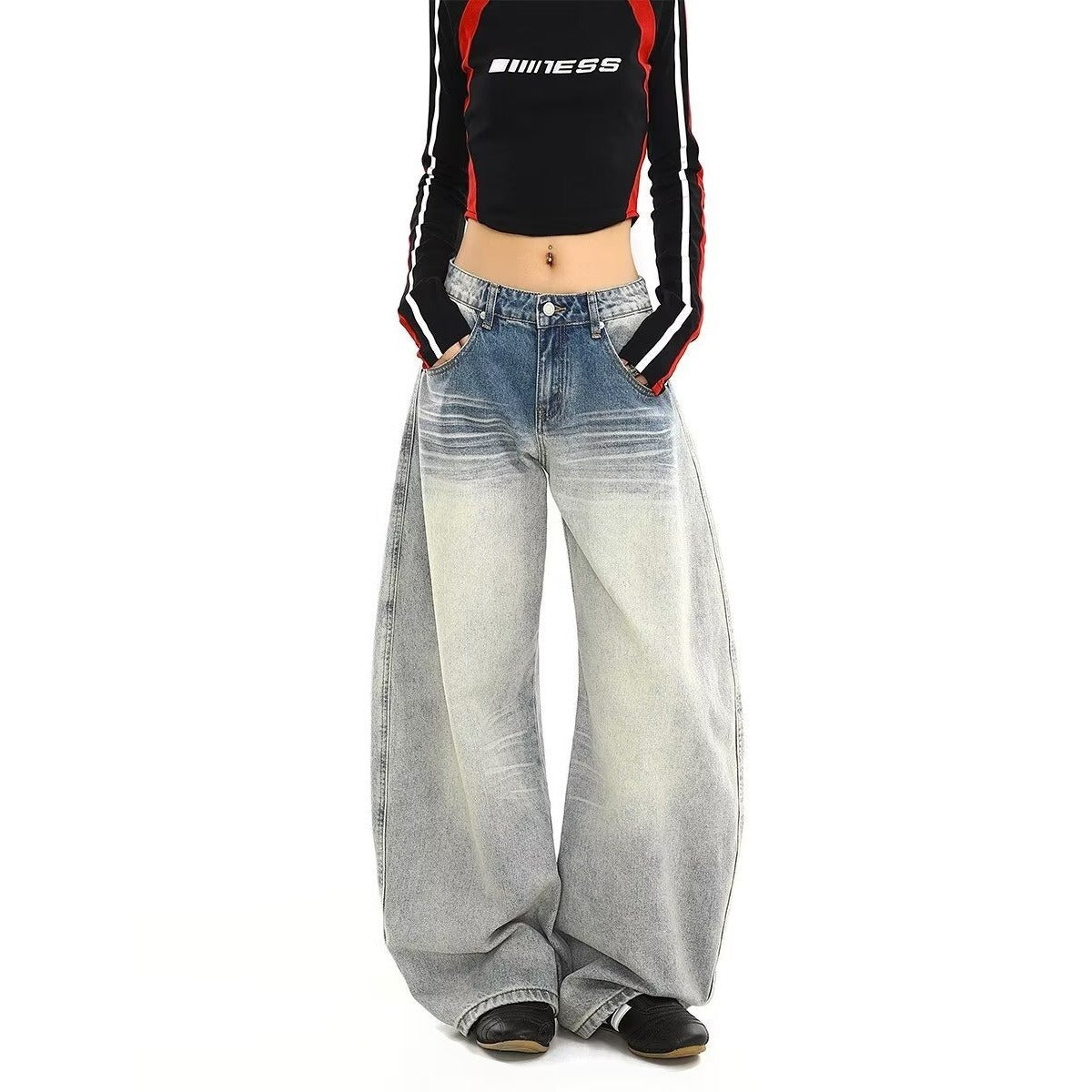 Loose Slim Design Versatile Scimitar Pants