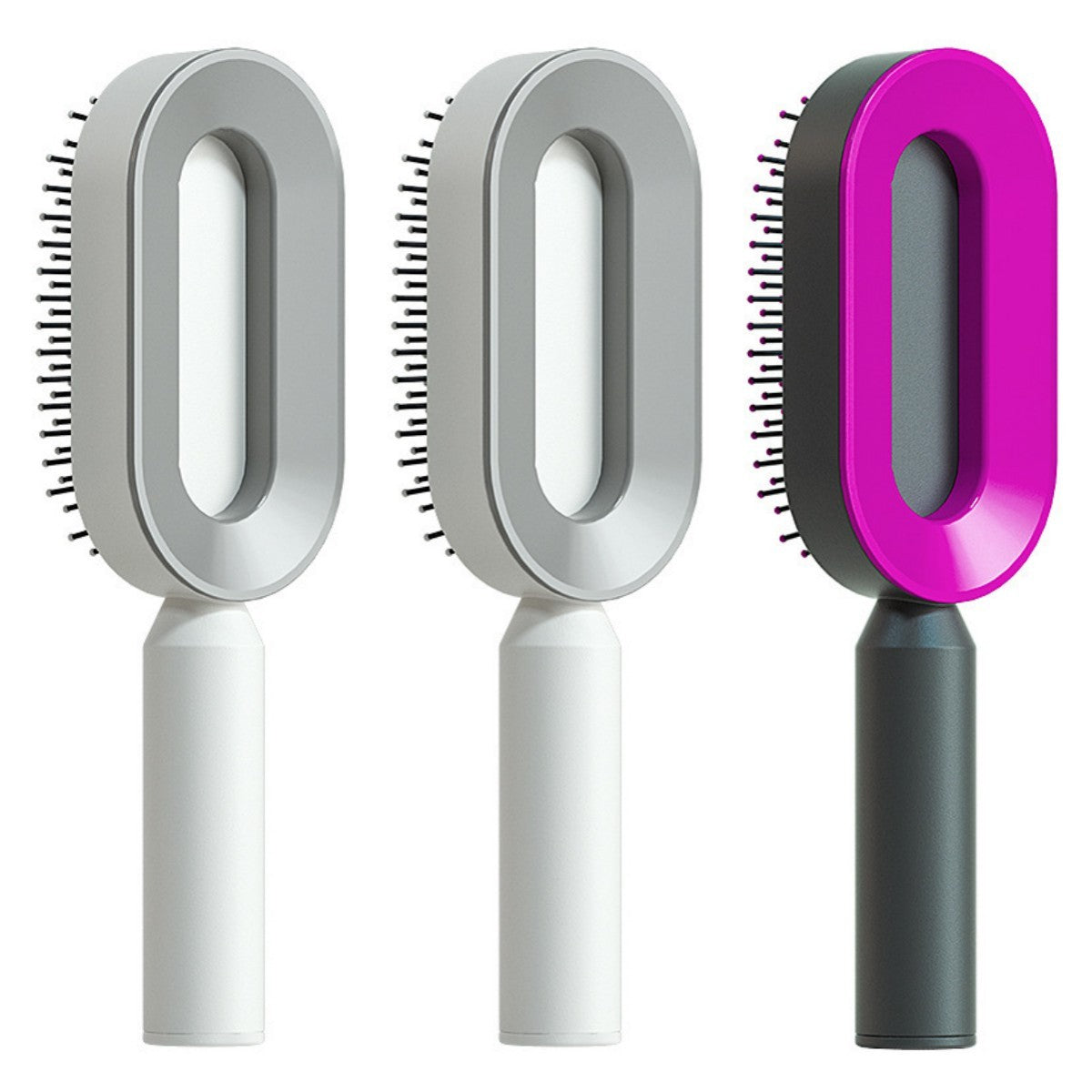 Self Cleaning Hair Brush For Women One-key Cleaning Hair Loss Airbag Massage Scalp Comb Anti-Static Hairbrush - SD & CO.