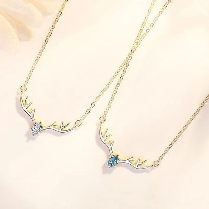 Women's Korean Version Simple Deer Pendant Necklace