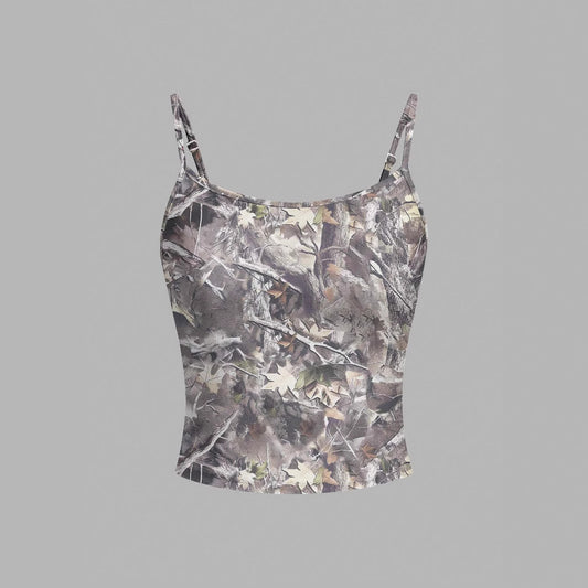 Women's Top Summer Clothing Sweet Printed Tube Top Retro Spaghetti Straps