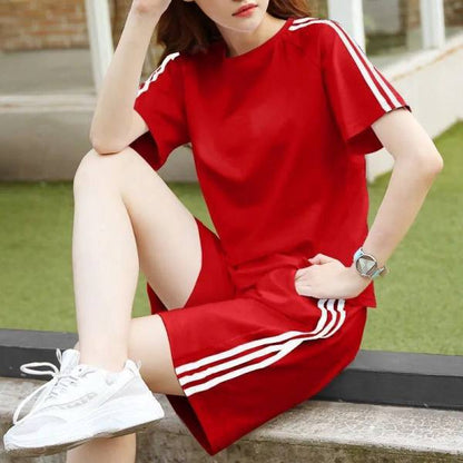 Summer Loose Short Sleeve Shorts Two-piece Trendy