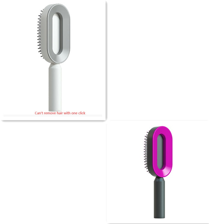 Self Cleaning Hair Brush For Women One-key Cleaning Hair Loss Airbag Massage Scalp Comb Anti-Static Hairbrush - SD & CO.