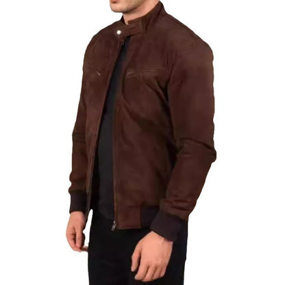 Vintage Zipper Suede Jacket