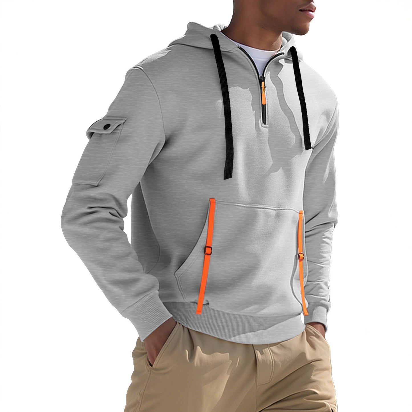 Men's Fleece-lined Casual Sweatshirt Fashion Hoodie - SD & CO.