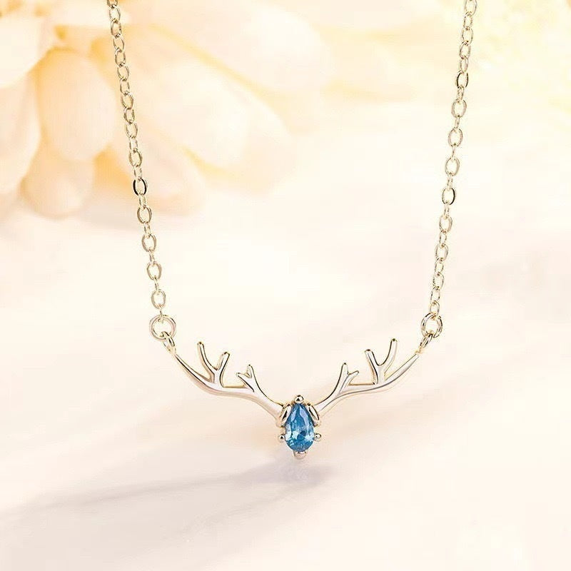 Women's Korean Version Simple Deer Pendant Necklace