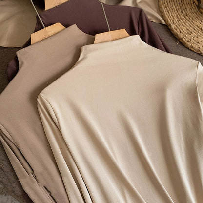 Double-sided Sanding Half Turtleneck Bottoming Shirt