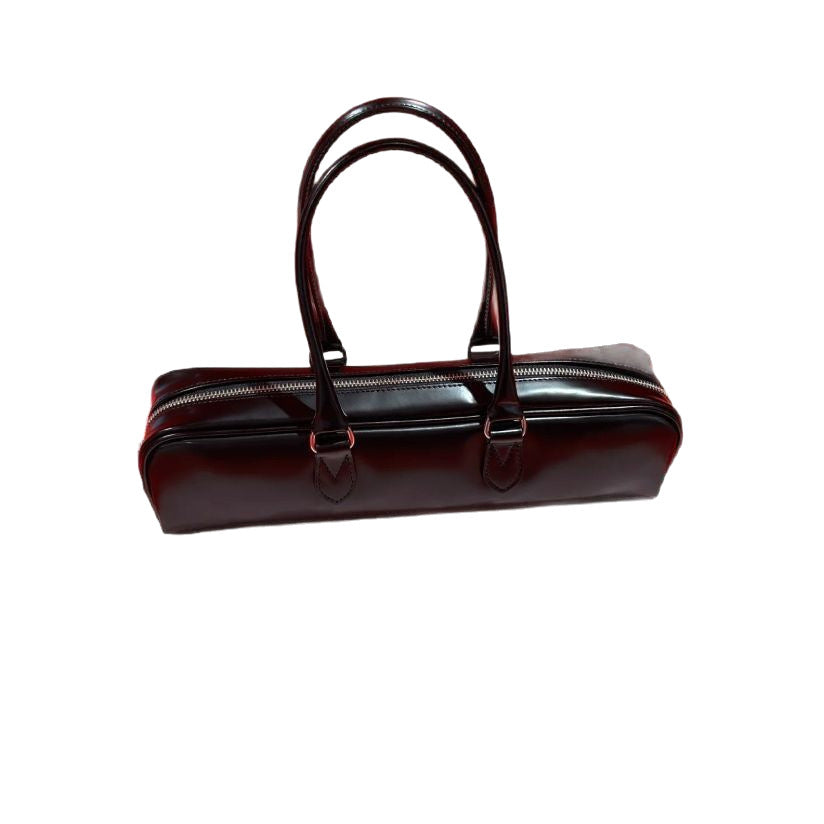 Cowhide French Stick Long Hand-carrying Sweet Underarm Bag