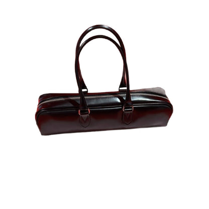 Cowhide French Stick Long Hand-carrying Sweet Underarm Bag