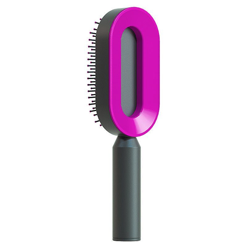 Self Cleaning Hair Brush For Women One-key Cleaning Hair Loss Airbag Massage Scalp Comb Anti-Static Hairbrush - SD & CO.
