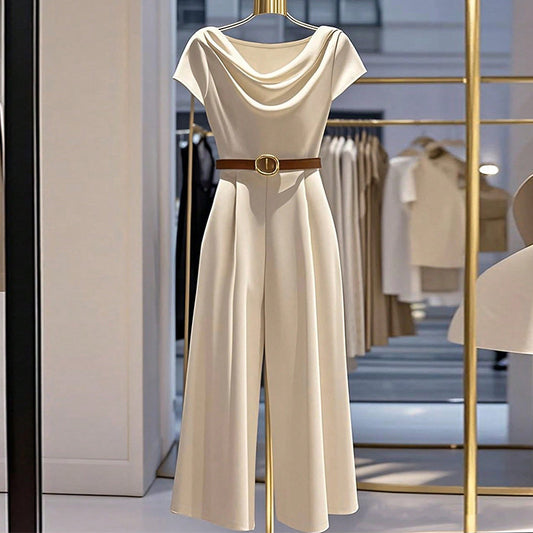 European And American Elegant Style Satin Jumpsuit