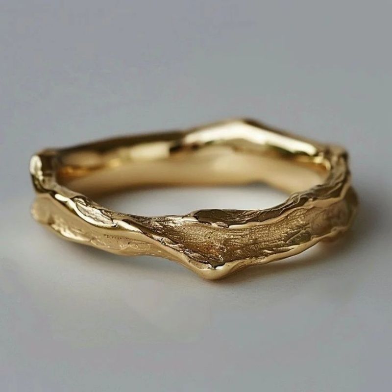 Vintage Niche Ins Style Brass Ring