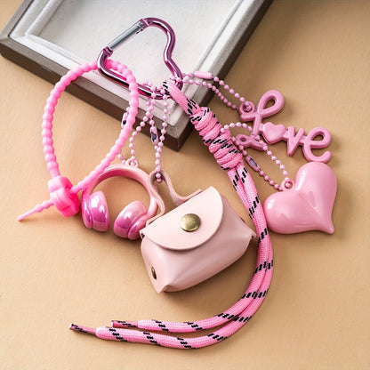 Fashion Bow Earphone Miu Series Braided Rope Bag Pendant Keychain