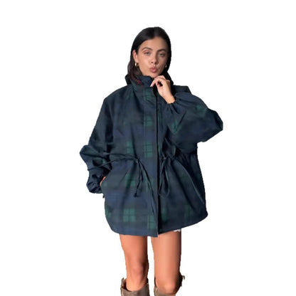 Drawstring Waist Slimming And Short Jacket Women's Coat Women's - SD & CO.