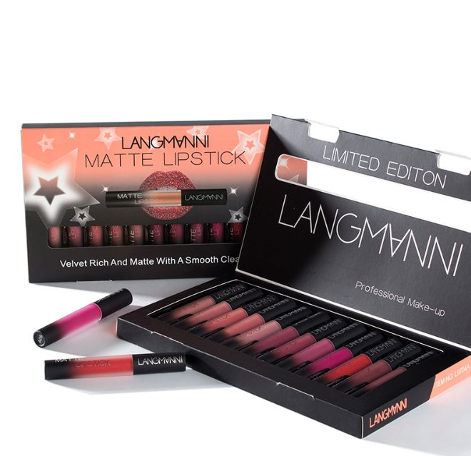 Matte Lipstick Waterproof Long-lasting Velvet Lipstick Set - SD & CO.