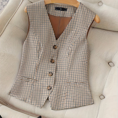 Fashionable All-match Slim Fit Sleeveless Waistcoat Vest Women - SD & CO.