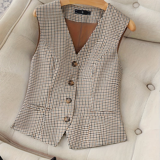 Fashionable All-match Slim Fit Sleeveless Waistcoat Vest Women - SD & CO.
