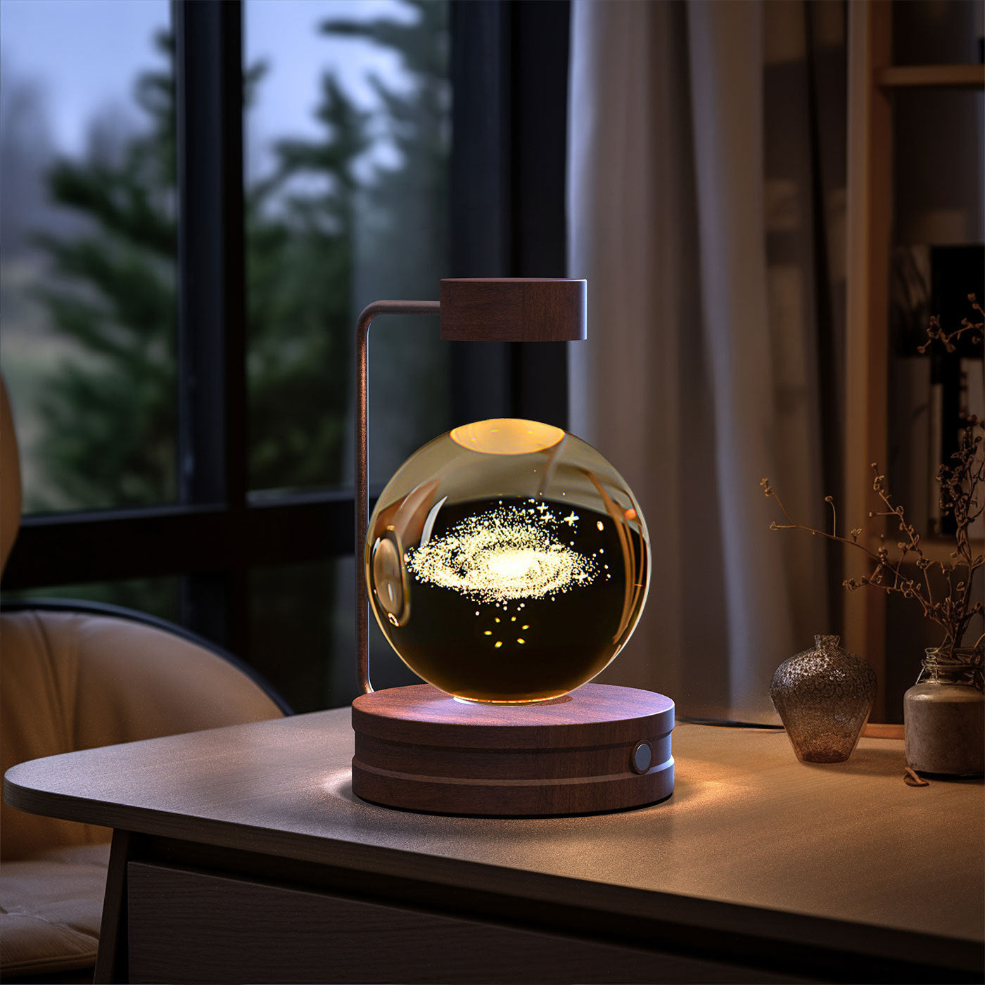 Crystal Ball Cosmic Dinosaur Indoor Night Light USB Power Warm Bedside Light Birthday Gift Night Lamp - SD & CO.