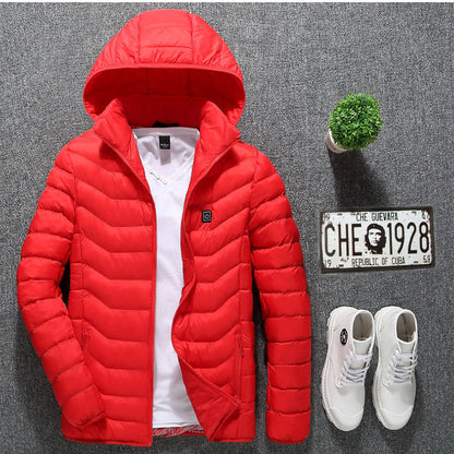 New Heated Jacket Coat USB Electric Jacket Cotton Coat Heater Thermal Clothing Heating Vest Men's Clothes Winter - SD & CO.